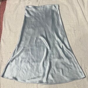 The Impeccable Pig Shimmering Light Blue Strapless Dress